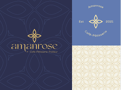 Amanrose coffe shop branding color design typography