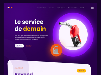 Yoom branding color design gaz station ui webdesign