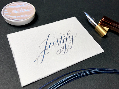 Justify calligraphy callinuary callinuary2019 handlettering