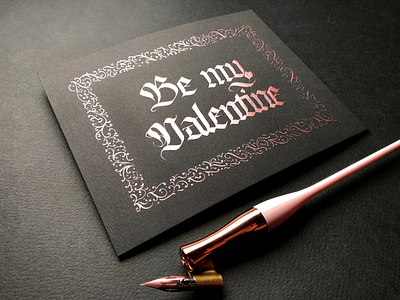 Be my Valentine 💕 calligraphy valentines