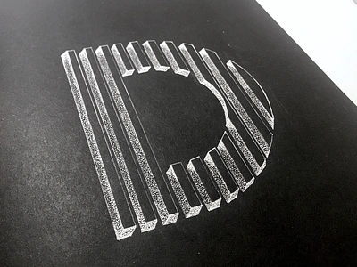 “D” is for Dimension 36daysoftype handlettering lettering