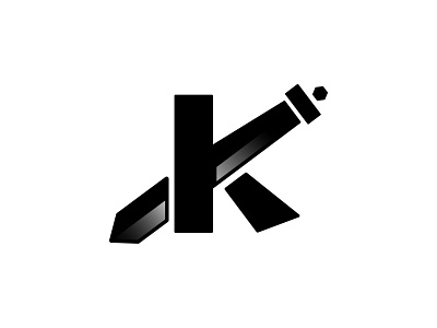 Letter K Sword brand identity branding flatlogo grid logo king knife logo letter logo letter mark logo logo design professional logo sword typography vector