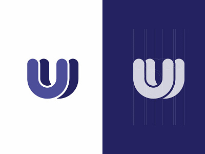 U+U Logo Exploration branding dark blue design flat golden ration grid logo icon illustration logo logo design modern professional logo typography u logo uu logo vector