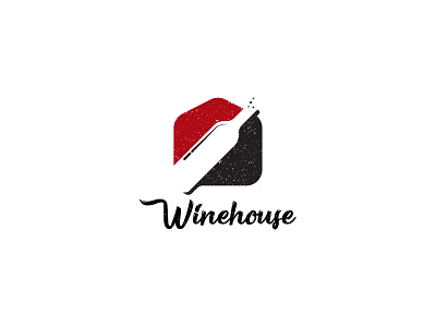 Winehouse branding flat house house logo icon logo logo design professional logo vector wine wine logo