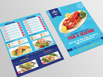 Seafood Restaurant Menu Flyer