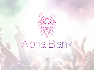 Alpha Blank Logo Design alpha line art logo music music artwork music band wolf wolf logo