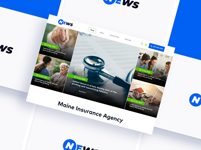 Insurance agency Web Design graphic design