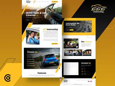 SSS Instructing graphic design landing page logo ui web web design