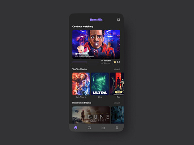 Movie Streaming App UI Desing android darktheme design ios movieapp streaming ui uidesign uiux