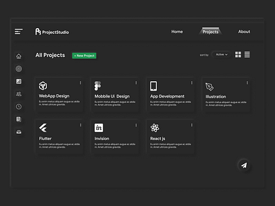 Neumorphic Project Management Dashboard UI Design