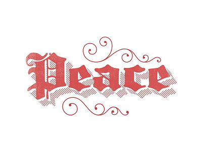 peace ✌️ black letter christmas holiday lettering peace type type design