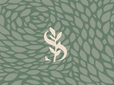 swift sage candle co. brandmark herb herbal identity leaf leaf logo leaves monogram natural organic pattern plant s sage