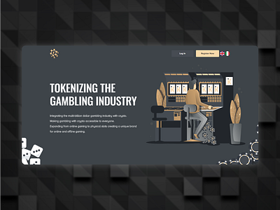 Landing page for a gambling project clean design flat front end design landing page landing page concept ui