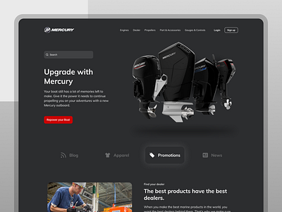 Mercury Marine Site Redesign Concept