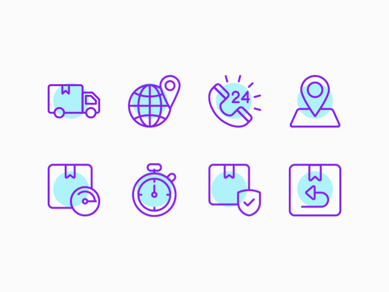 logistic animated icons