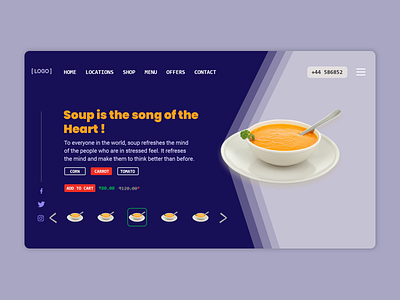 Web Page - Soup Shop branding design graphic design homepage ui ui design visual design web design web layout web page website website design