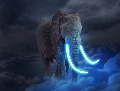 Glowing Elephant advertisement brand graphic design image manipulation manipulation portfolio