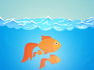 Fish - Under Ocean advertisement design graphic design illustration logo logo design portfolio ui ui design website