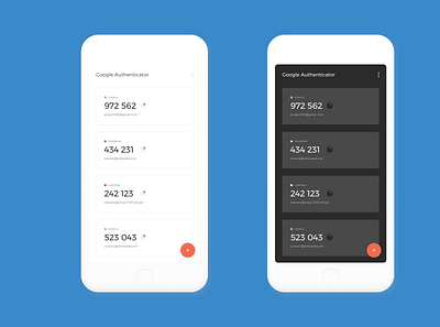 Google Authenticator Redesign application design google google design graphic design portfolio portfolio design resdesign ui design