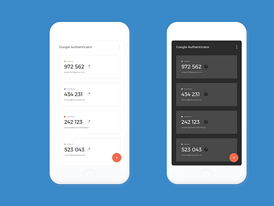 Google Authenticator Redesign application design google google design graphic design portfolio portfolio design resdesign ui design