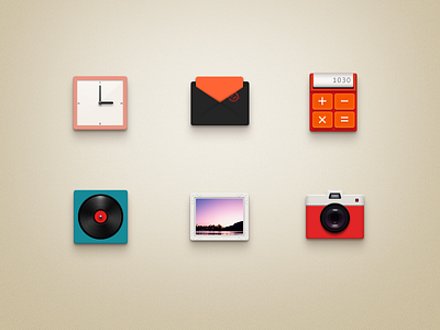 icons calculator camera clock icon icons mail music photo theme