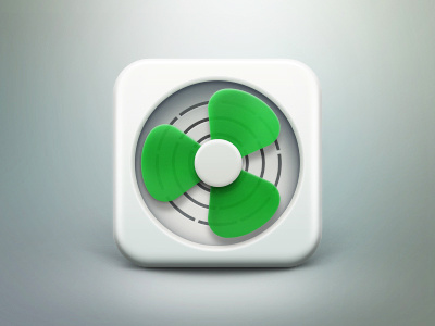 Cool fan cool fan fresh green icon
