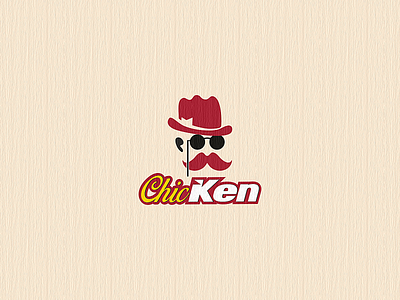 ChicKEN logo caracter design chic chicken concept fastfood ken restaurant typography vali21 vector