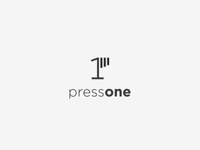 PressOne logo hand one press