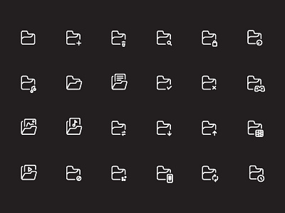 Icon Folder design icon illustration minimal ui vector