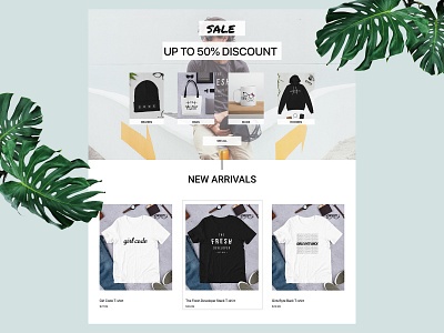 Landing Page clothes design fashion flat grid illustration layout minimal product slider template ui uidesign ux webdesign website