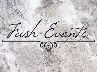 Fash Events branding design lettering logo type typography vector