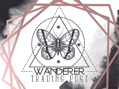 Wanderer Trading Post branding design flat icon illustration logo vector