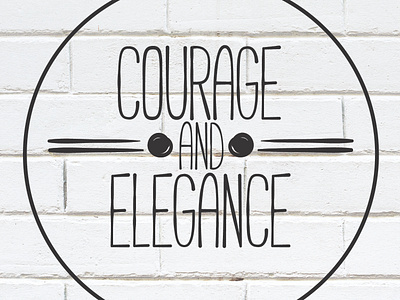 Courage And Elegance brand branding design identity lettering logo minimal type typography vector web