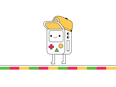 Character inspired by BMO from Adventure time adventure time art bmo characterdesign cute digital art digital illustration drawing flat illustration illustration digital robot tech vector
