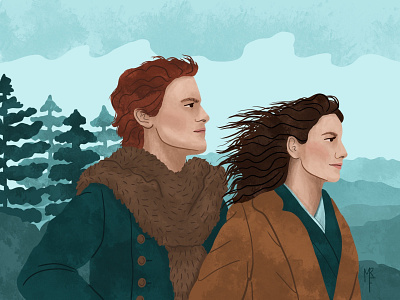 Outlander artist digital illustration editorial illustration fan art illustration procreate