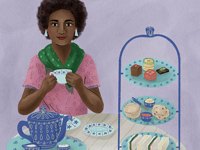 Afternoon Tea artist illustration procreate