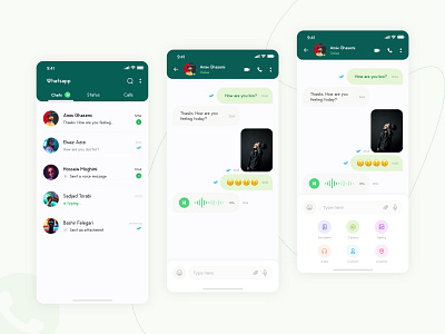 WhatsApp Concept adobe xd chat chat app chatroom design dribbble facebook instagram iran mobile network persian social network socialmedia telegram ui uiux ux whats app whatsapp