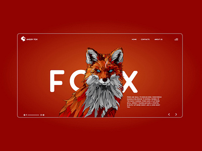 fox landing page artwork design fox illustration landingpage ui