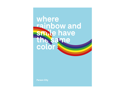 Person City / MADRID GRÁFICA 18 design human rights integration paper poster print rainbow social typogaphy