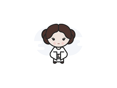 Princess Leia android avatar character illustration ios movie star wars