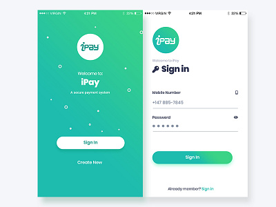 Ipay Login Screen Re-imagined. adobe photoshop cc app branding clean concept app design fin tech finance app ios app design ipay login design login page minimal splash ux vector