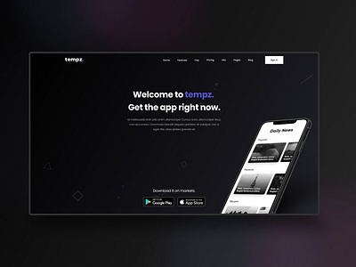 Mobilen. - Mobile apps landing page second header element