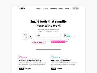 L1NDA.COM illutration minimal rebranding ui uiux ux webdesign website