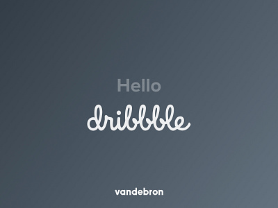 Hello Dribbble design first post minimal