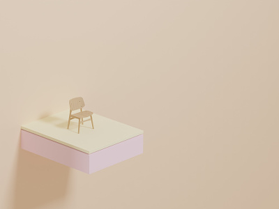 Abstract Pastel Interior Design - Blender 3D