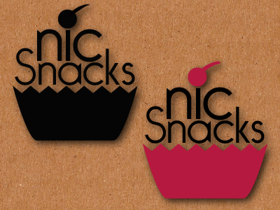 Nic Snacks Branding project black branding cupcakes design graphic illustration logo pink project vector