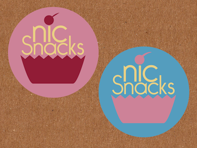 Nic Snacks Branding project 2 black branding cupcakes design graphic illustration logo pink project vector