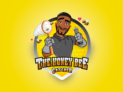 Honeybee Catcher Logo 2dlogo freelance design freelance designer freelancer illustration illustration design illustrator logo 3d logo a day logo animation logodaily logodesign logodesignchallenge logodesigner logodesignhamburg logodesigns