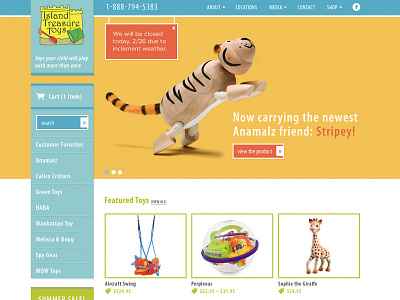 Toy Store Web Design ecommerce gallery interface store toy toys ui web web design website