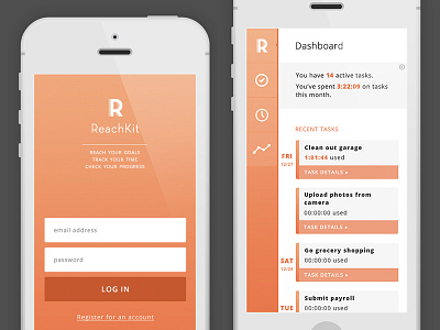 ReachKit Concept app ios list mobile phone productivity task to do ui web